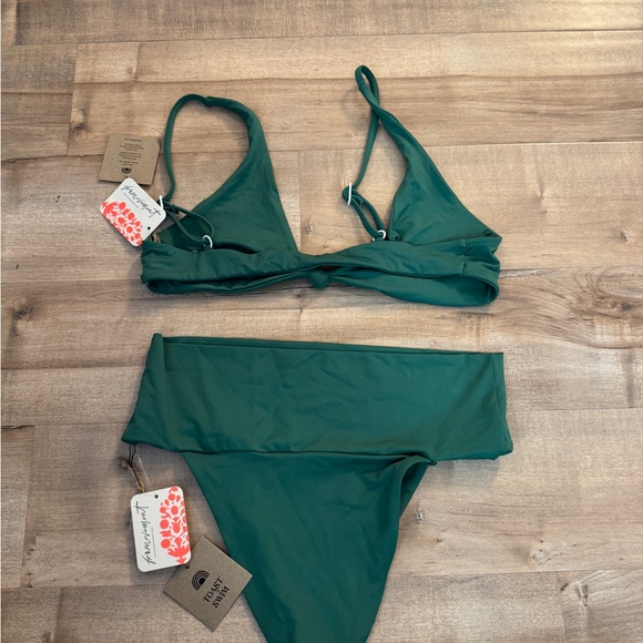 Free People Movement Toast Bikini Top & Bottoms Women’s Small Amazon Green NEW - Picture 11 of 12
